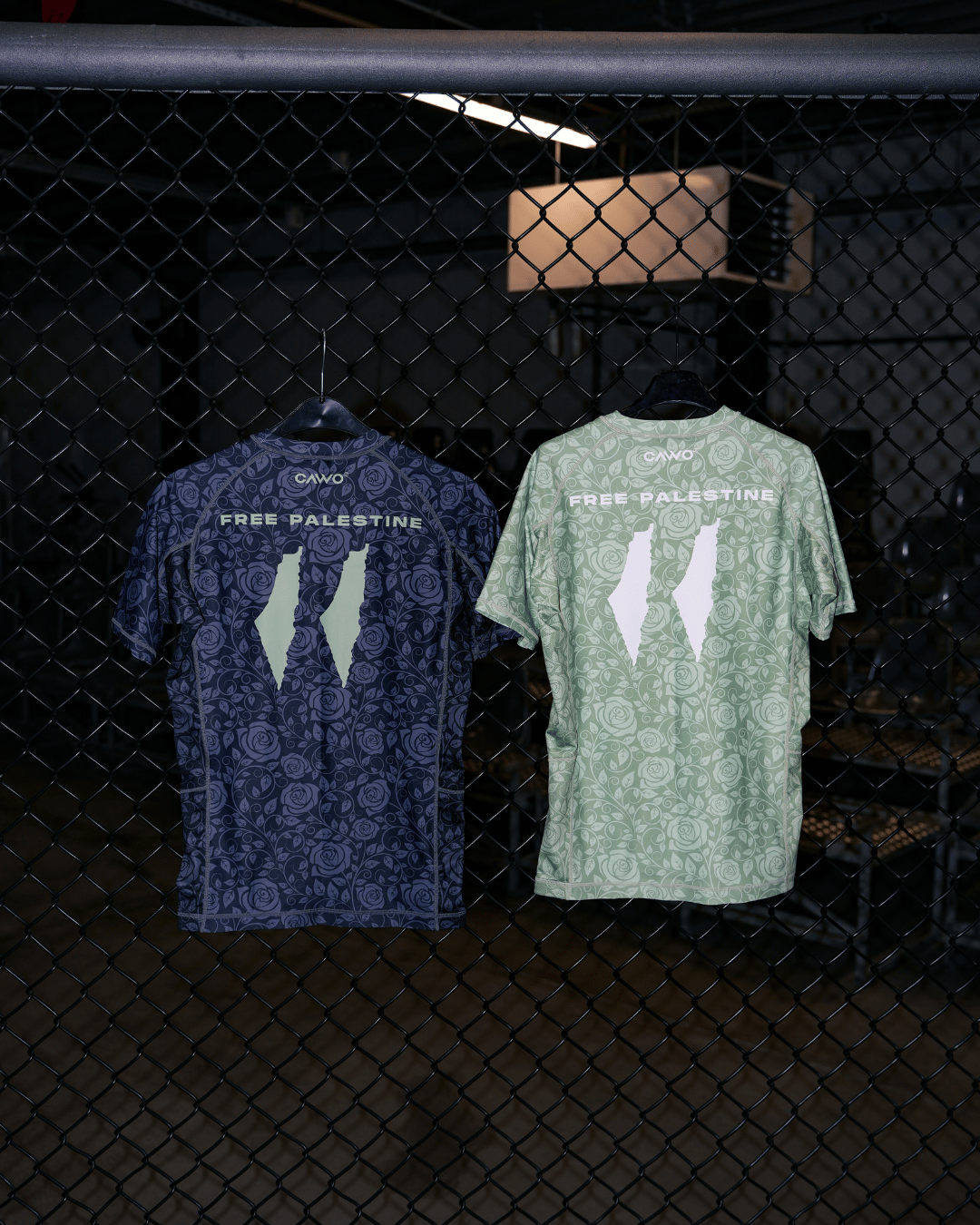 RASHGUARD "FREE PALESTINE" NOIR
