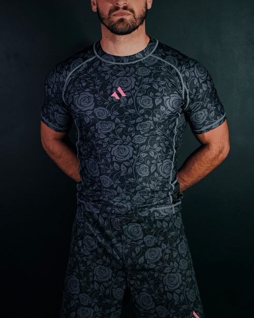 RASHGUARD NOIR FLORAL