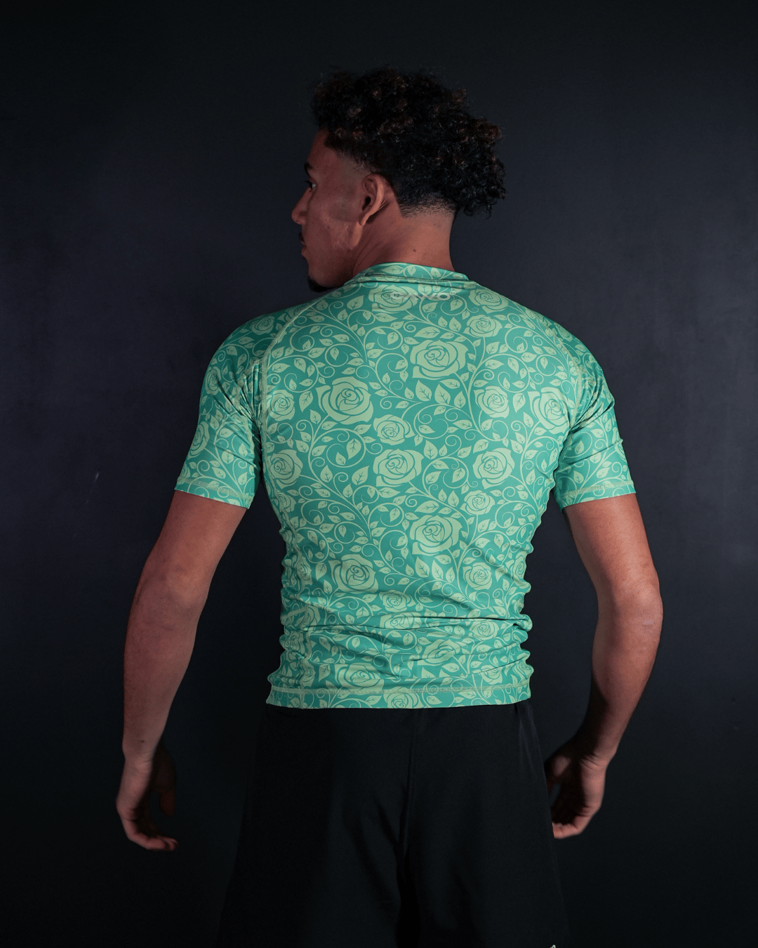 RASHGUARD VERT FLORAL