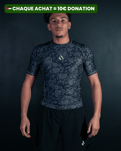 RASHGUARD “FREE PALESTINE” BLACK