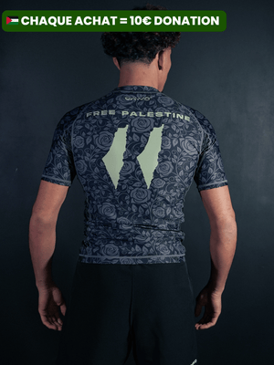 RASHGUARD "FREE PALESTINE" NOIR