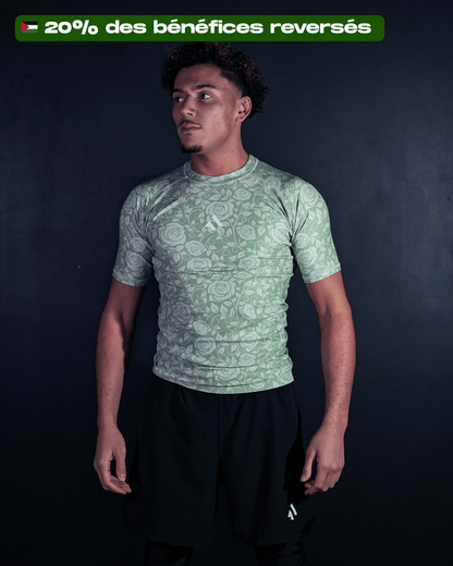 RASHGUARD "FREE PALESTINE" VERT