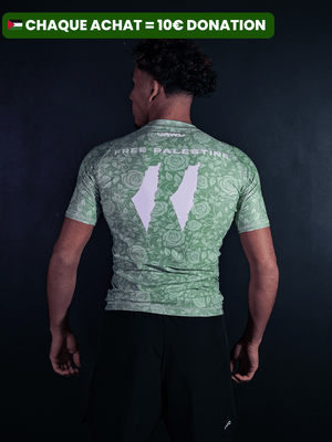 RASHGUARD "FREE PALESTINE" VERT