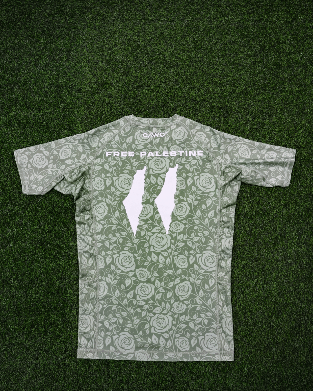 RASHGUARD "FREE PALESTINE" VERT