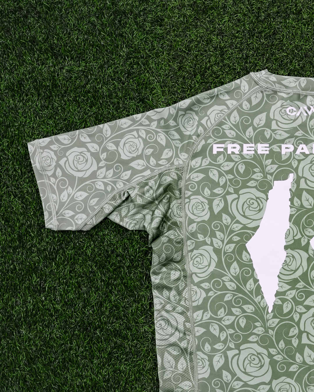RASHGUARD "FREE PALESTINE" VERT