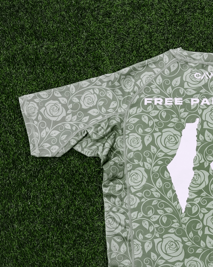 RASHGUARD "FREE PALESTINE" VERT