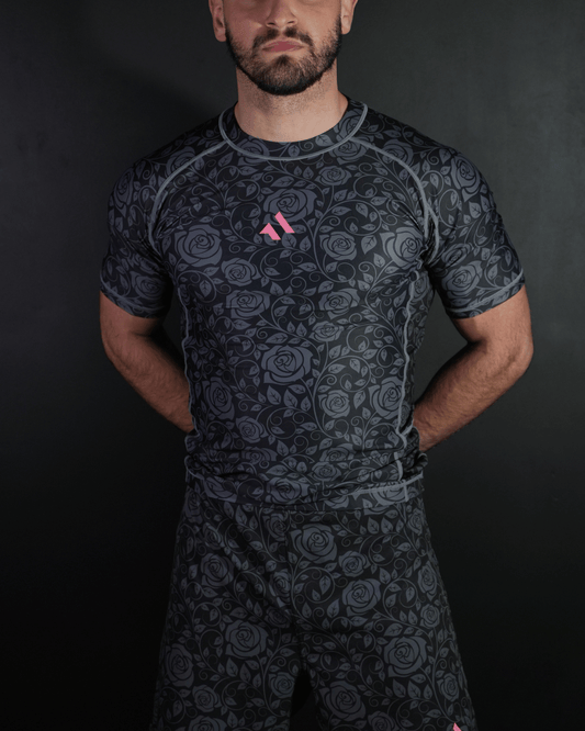 RASHGUARD NOIR FLORAL