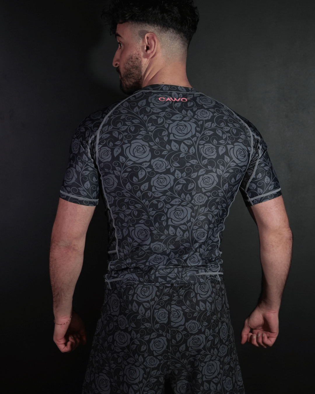 RASHGUARD NOIR FLORAL