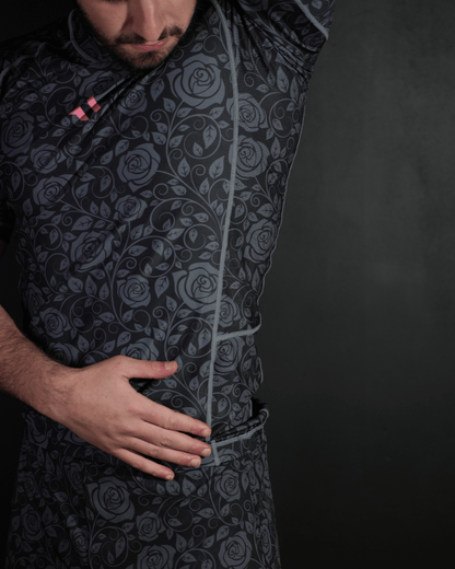 RASHGUARD NOIR FLORAL