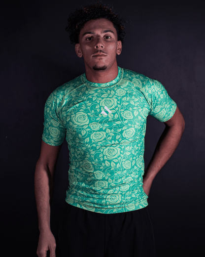 RASHGUARD VERT FLORAL