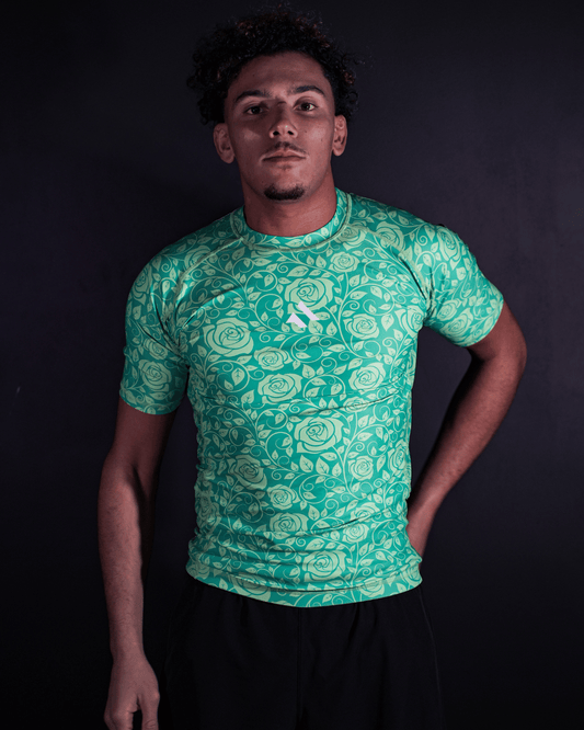 RASHGUARD VERT FLORAL